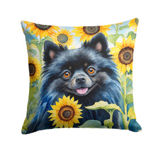 Load image into Gallery viewer, Pomeranian in Sunflowers Throw Pillow