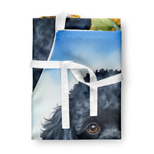 Load image into Gallery viewer, Black Poodle in Sunflowers Apron – Artist-Designed Kitchen, BBQ &amp; Craft Apron