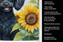 Load image into Gallery viewer, Black Poodle in Sunflowers Kitchen Towel