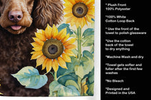 Load image into Gallery viewer, Chocolate Poodle in Sunflowers Kitchen Towel