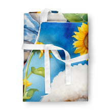 Load image into Gallery viewer, White Poodle in Sunflowers Apron – Artist-Designed Kitchen, BBQ &amp; Craft Apron