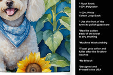 Load image into Gallery viewer, White Poodle in Sunflowers Kitchen Towel