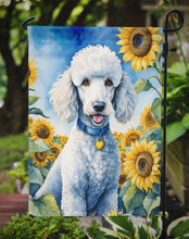 Load image into Gallery viewer, White Poodle in Sunflowers Garden Flag – Bright Dog-Themed Yard Decor