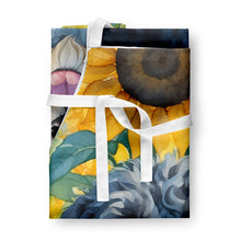 Load image into Gallery viewer, Portuguese Water Dog in Sunflowers Apron – Artist-Designed Kitchen, BBQ &amp; Craft Apron