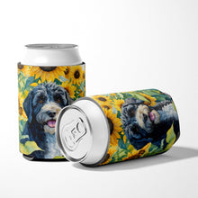 Load image into Gallery viewer, Portuguese Water Dog in Sunflowers Can or Bottle Hugger