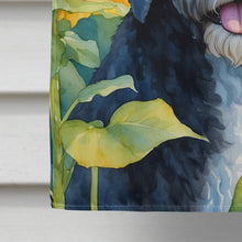 Load image into Gallery viewer, Portuguese Water Dog in Sunflowers House Flag