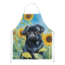 Load image into Gallery viewer, Pug in Sunflowers Apron – Artist-Designed Kitchen, BBQ &amp; Craft Apron