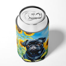 Load image into Gallery viewer, Pug in Sunflowers Can or Bottle Hugger