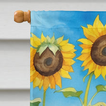 Load image into Gallery viewer, Pug in Sunflowers House Flag