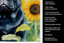 Load image into Gallery viewer, Pug in Sunflowers Kitchen Towel