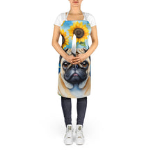 Load image into Gallery viewer, Pug in Sunflowers Apron – Artist-Designed Kitchen, BBQ &amp; Craft Apron