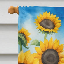 Load image into Gallery viewer, Pug in Sunflowers House Flag