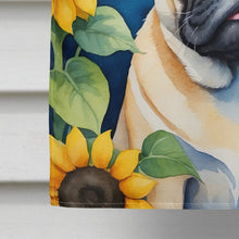 Load image into Gallery viewer, Pug in Sunflowers House Flag