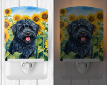 Load image into Gallery viewer, Puli in Sunflowers Ceramic Night Light