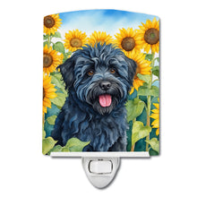 Load image into Gallery viewer, Puli in Sunflowers Ceramic Night Light