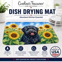 Load image into Gallery viewer, Puli in Sunflowers Dish Drying Mat Absorbent Dish Drying Mat Pad for Kitchen Counter Dish Drainer Mat for Countertop, 14 x 21", Multicolor
