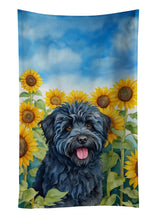 Load image into Gallery viewer, Puli in Sunflowers Kitchen Towel