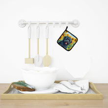 Load image into Gallery viewer, Puli in Sunflowers Pot Holders - Set of 2 Decorative Kitchen Helpers | Made in the USA