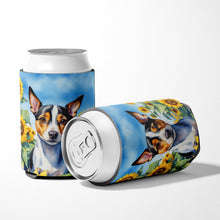 Load image into Gallery viewer, Rat Terrier in Sunflowers Can or Bottle Hugger