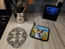 Load image into Gallery viewer, Rat Terrier in Sunflowers Pot Holders - Set of 2 Decorative Kitchen Helpers | Made in the USA