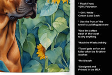 Load image into Gallery viewer, Rhodesian Ridgeback in Sunflowers Kitchen Towel
