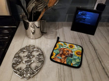 Load image into Gallery viewer, Rhodesian Ridgeback in Sunflowers Pot Holders - Set of 2 Decorative Kitchen Helpers | Made in the USA
