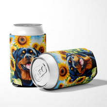 Load image into Gallery viewer, Rottweiler in Sunflowers Can or Bottle Hugger