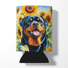 Load image into Gallery viewer, Rottweiler in Sunflowers Can or Bottle Hugger