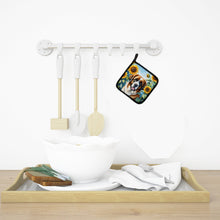 Load image into Gallery viewer, Saint Bernard in Sunflowers Pot Holders - Set of 2 Decorative Kitchen Helpers | Made in the USA