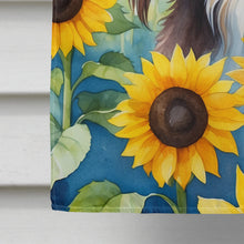 Load image into Gallery viewer, Saluki in Sunflowers House Flag