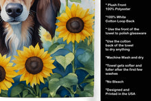 Load image into Gallery viewer, Saluki in Sunflowers Kitchen Towel