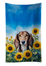 Load image into Gallery viewer, Saluki in Sunflowers Kitchen Towel