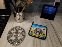 Load image into Gallery viewer, Saluki in Sunflowers Pot Holders - Set of 2 Decorative Kitchen Helpers | Made in the USA
