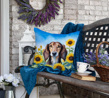 Load image into Gallery viewer, Saluki in Sunflowers Throw Pillow