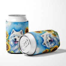 Load image into Gallery viewer, Samoyed in Sunflowers Can or Bottle Hugger