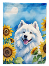 Load image into Gallery viewer, Samoyed in Sunflowers Garden Flag – Bright Dog-Themed Yard Decor