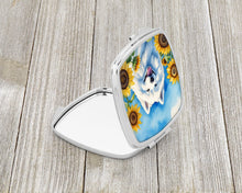 Load image into Gallery viewer, Samoyed in Sunflowers Compact Mirror – Stylish Purse Mirror with Artistic Covers