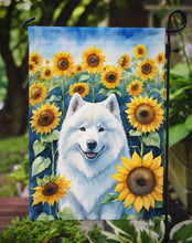 Load image into Gallery viewer, Samoyed in Sunflowers Garden Flag – Bright Dog-Themed Yard Decor