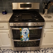 Load image into Gallery viewer, Samoyed in Sunflowers Kitchen Towel