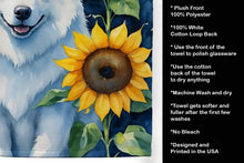 Load image into Gallery viewer, Samoyed in Sunflowers Kitchen Towel