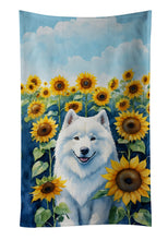 Load image into Gallery viewer, Samoyed in Sunflowers Kitchen Towel