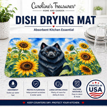Load image into Gallery viewer, Schipperke in Sunflowers Dish Drying Mat Absorbent Dish Drying Mat Pad for Kitchen Counter Dish Drainer Mat for Countertop, 14 x 21", Multicolor