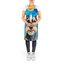 Load image into Gallery viewer, Schnauzer in Sunflowers Apron – Artist-Designed Kitchen, BBQ &amp; Craft Apron