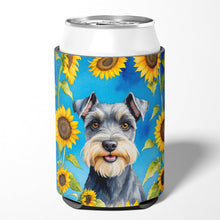 Load image into Gallery viewer, Schnauzer in Sunflowers Can or Bottle Hugger