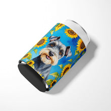 Load image into Gallery viewer, Schnauzer in Sunflowers Can or Bottle Hugger