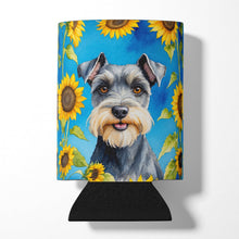Load image into Gallery viewer, Schnauzer in Sunflowers Can or Bottle Hugger