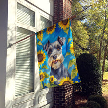 Load image into Gallery viewer, Schnauzer in Sunflowers House Flag