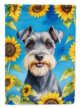 Load image into Gallery viewer, Schnauzer in Sunflowers House Flag