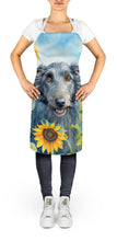 Load image into Gallery viewer, Scottish Deerhound in Sunflowers Apron – Artist-Designed Kitchen, BBQ &amp; Craft Apron