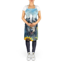 Load image into Gallery viewer, Scottish Deerhound in Sunflowers Apron – Artist-Designed Kitchen, BBQ &amp; Craft Apron